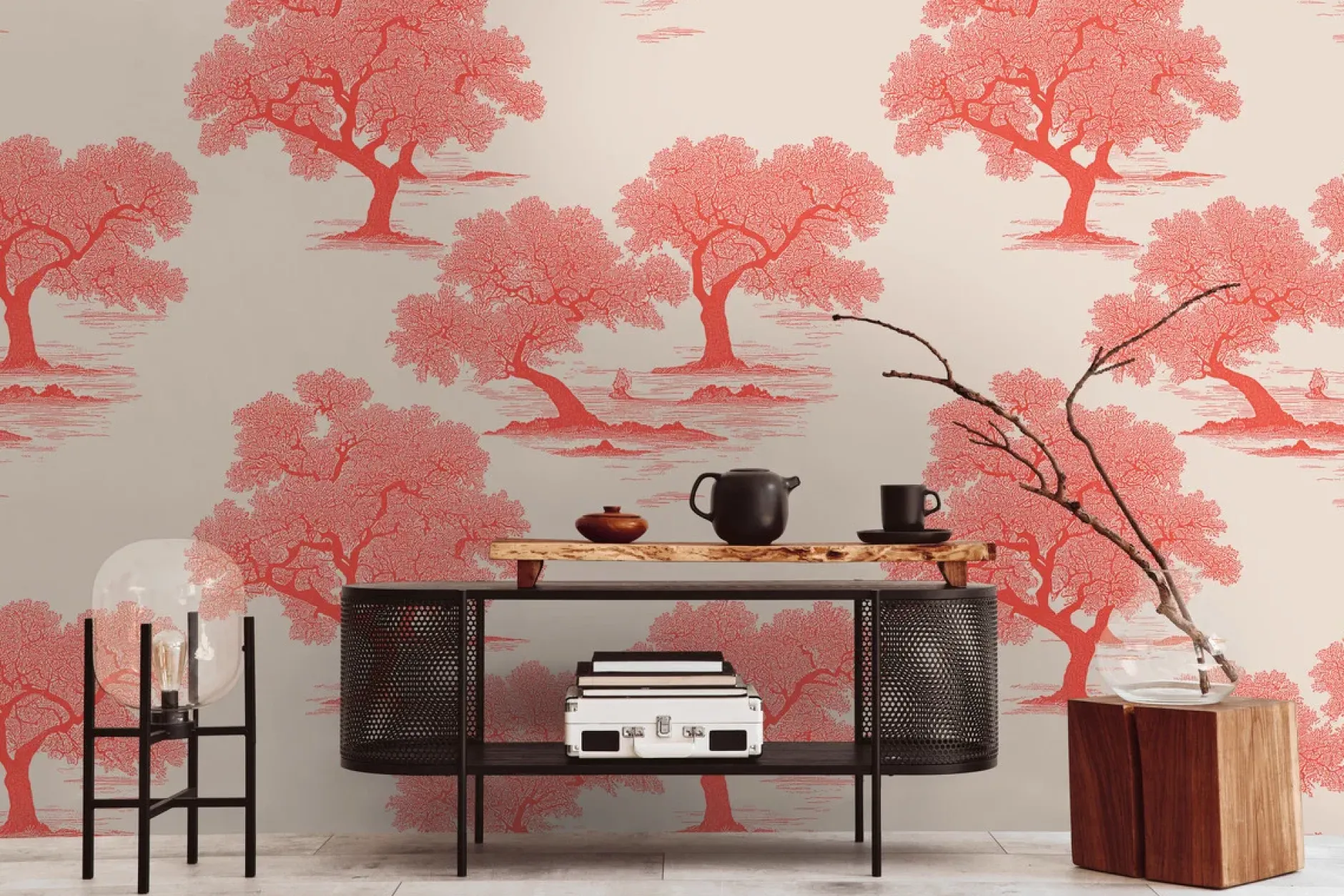 Tapete 'Tranquil Trees' 159x280cm