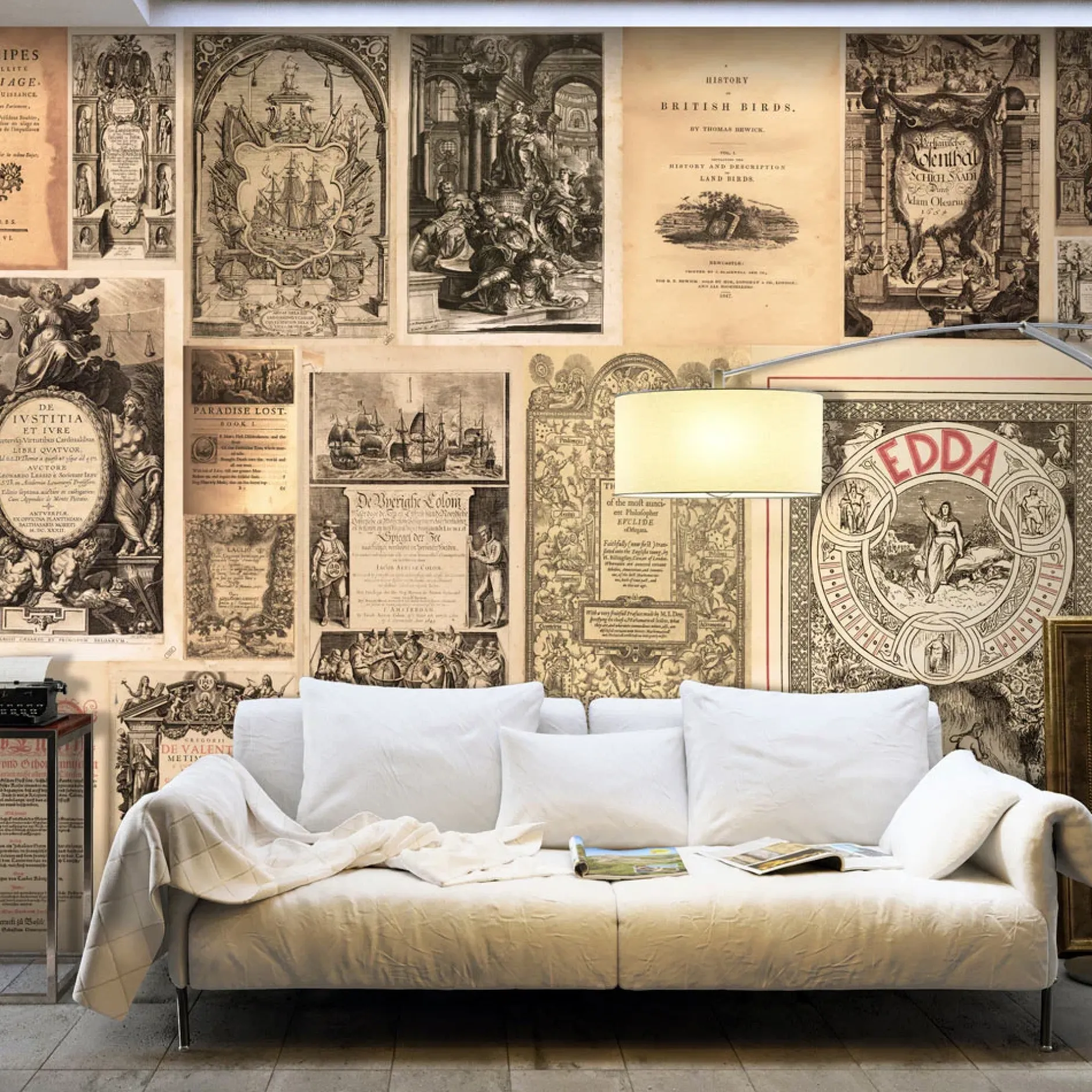 Tapete 'Vintage Books'