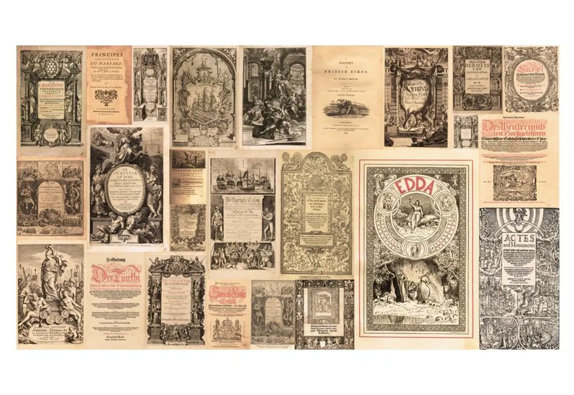 Tapete 'Vintage Books'