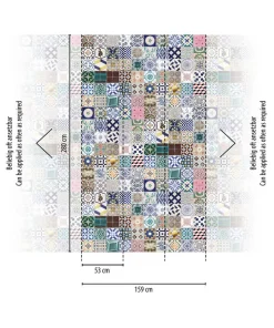 Tapete 'Vintage Scroll' 159x280cm