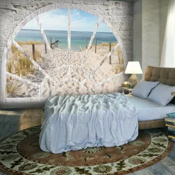 Tapete 'Window View - Beach'