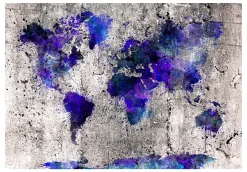 Tapete 'World Map: Ink Blots'