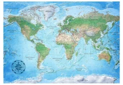 Tapete 'World Map: Traditional Cartography'