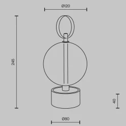 Tischlampe 'Double Moon 3'
