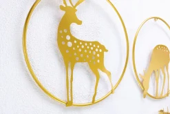 Wanddeko Metall 'A Deer's Life' 86x72x5,5cm
