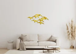 Wanddeko Metall 'Apollons Sonnenvögel' 121x53x6cm