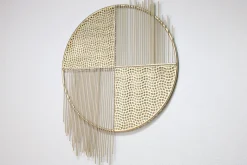 Wanddeko Metall 'Überkreuzte Sanduhren' 60x80x2cm