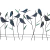 Wanddeko Metall 'Blaumerlen' 120x60x3cm