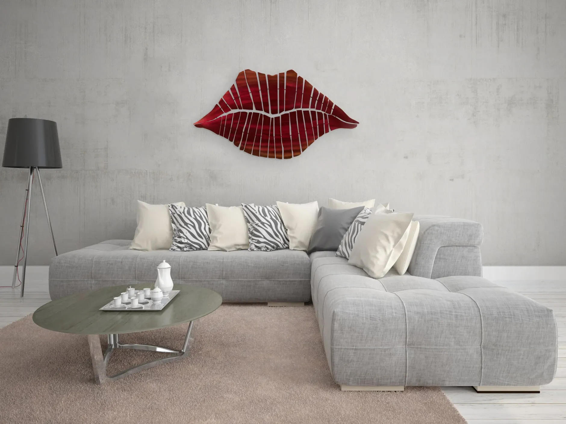Wanddeko Metall 'Bonfire' 100x56x3cm