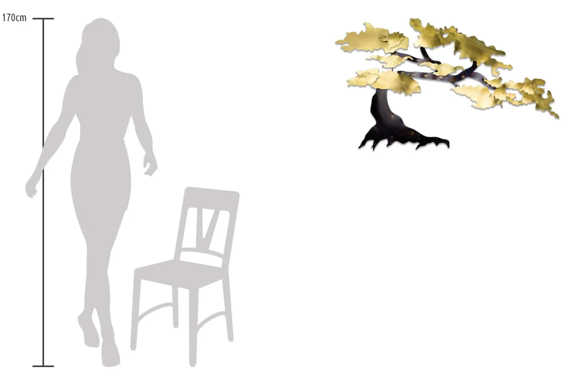 Wanddeko Metall 'Cherished' 107x64x6cm