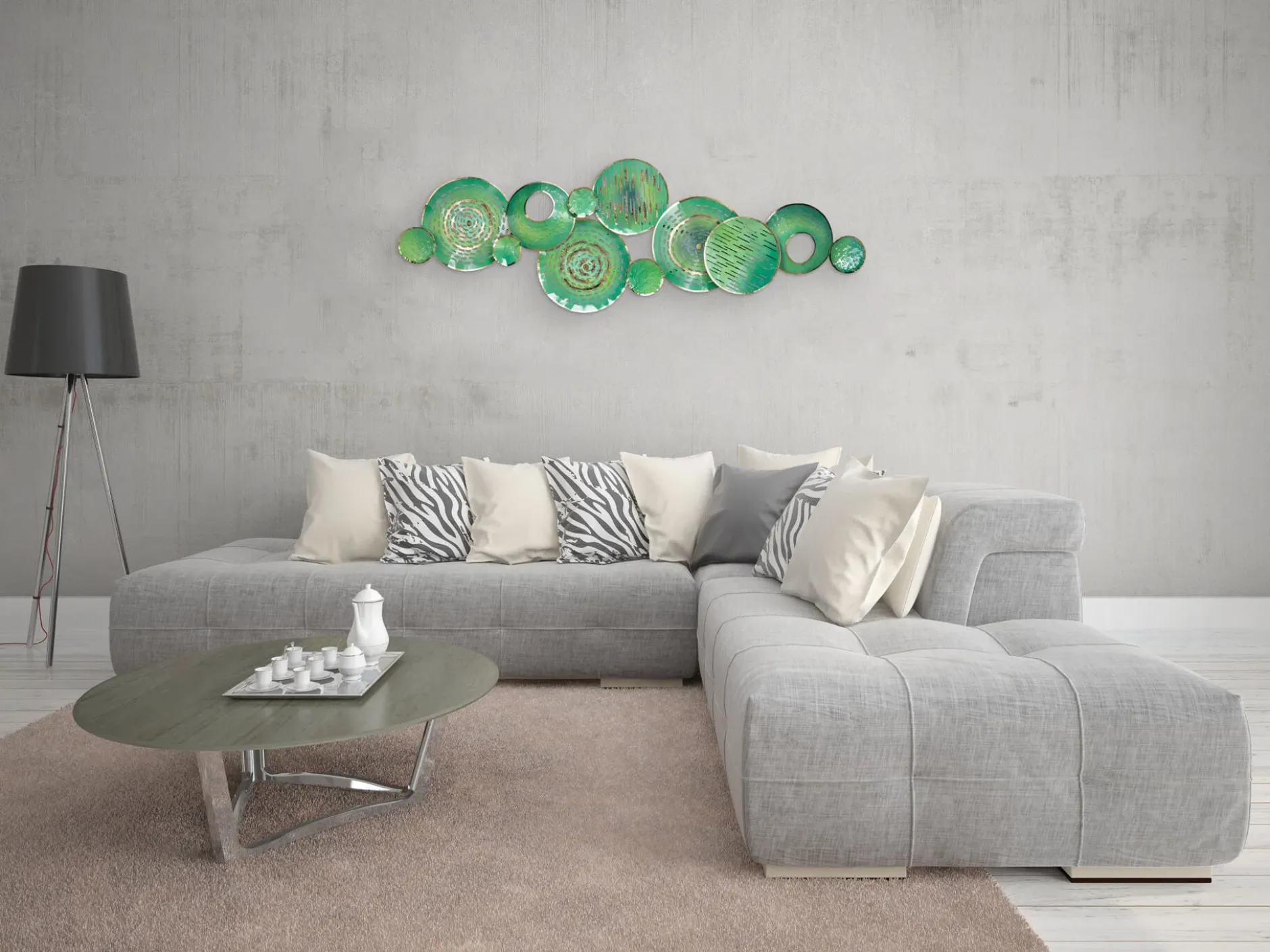 Wanddeko Metall 'Cycle of Life' 149x50x5cm