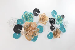 Wanddeko Metall 'Frostiges Feld' 157x70x8cm