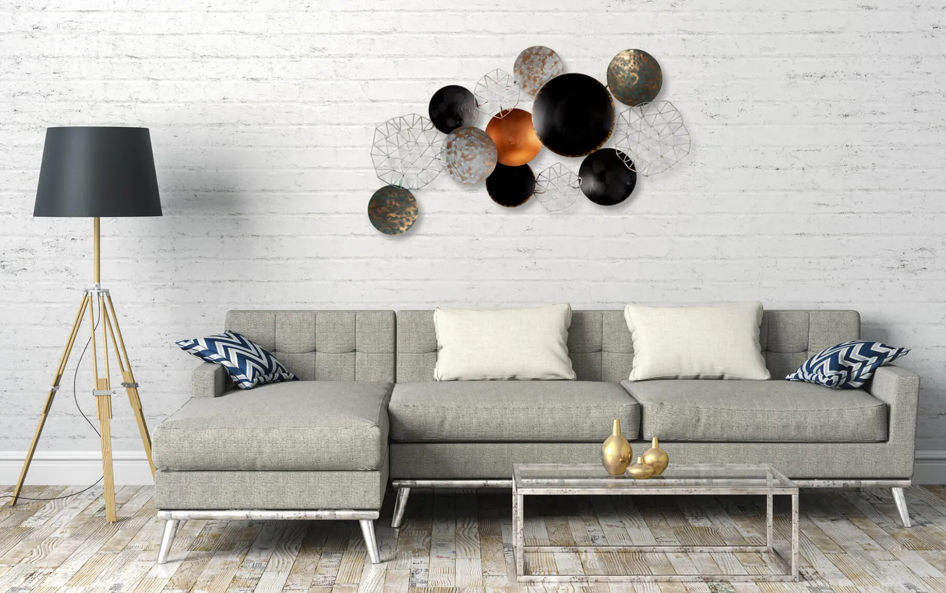 Wanddeko Metall 'Galactic Space' 125x64x7cm