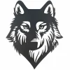 Wanddeko Metall 'Geschichte des Wolfs' 68x82x2cm