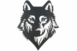 Wanddeko Metall 'Geschichte des Wolfs' 68x82x2cm