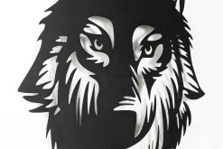 Wanddeko Metall 'Geschichte des Wolfs' 68x82x2cm
