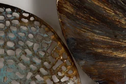 Wanddeko Metall 'Gilded Water Lilies' 100x60x4cm