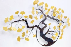 Wanddeko Metall 'Ginkgotraum' 107x63x4cm