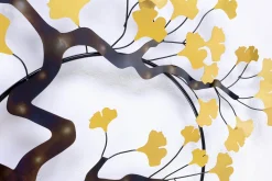 Wanddeko Metall 'Ginkgotraum' 107x63x4cm