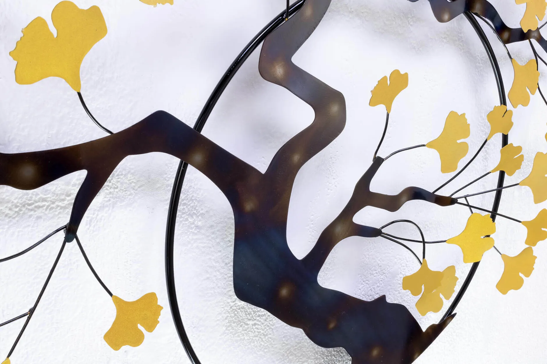 Wanddeko Metall 'Ginkgotraum' 107x63x4cm