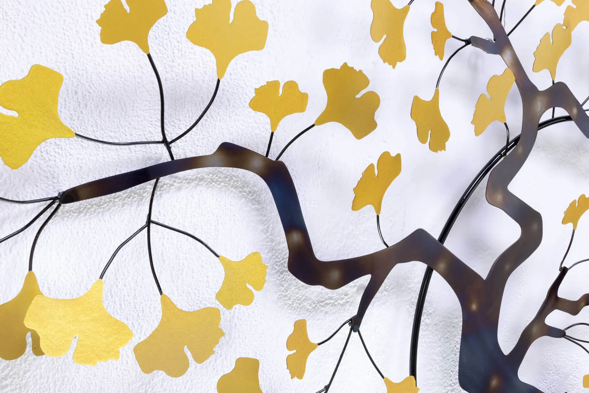 Wanddeko Metall 'Ginkgotraum' 107x63x4cm