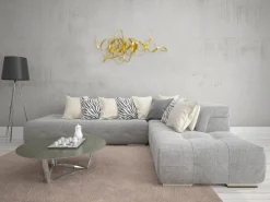Wanddeko Metall 'Golden Braid' 107x50x20cm
