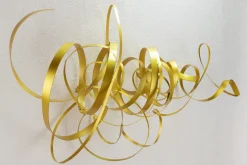 Wanddeko Metall 'Golden Braid' 107x50x20cm