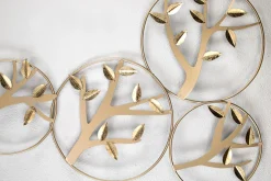 Wanddeko Metall 'Golden Geometry' 120x60x4cm