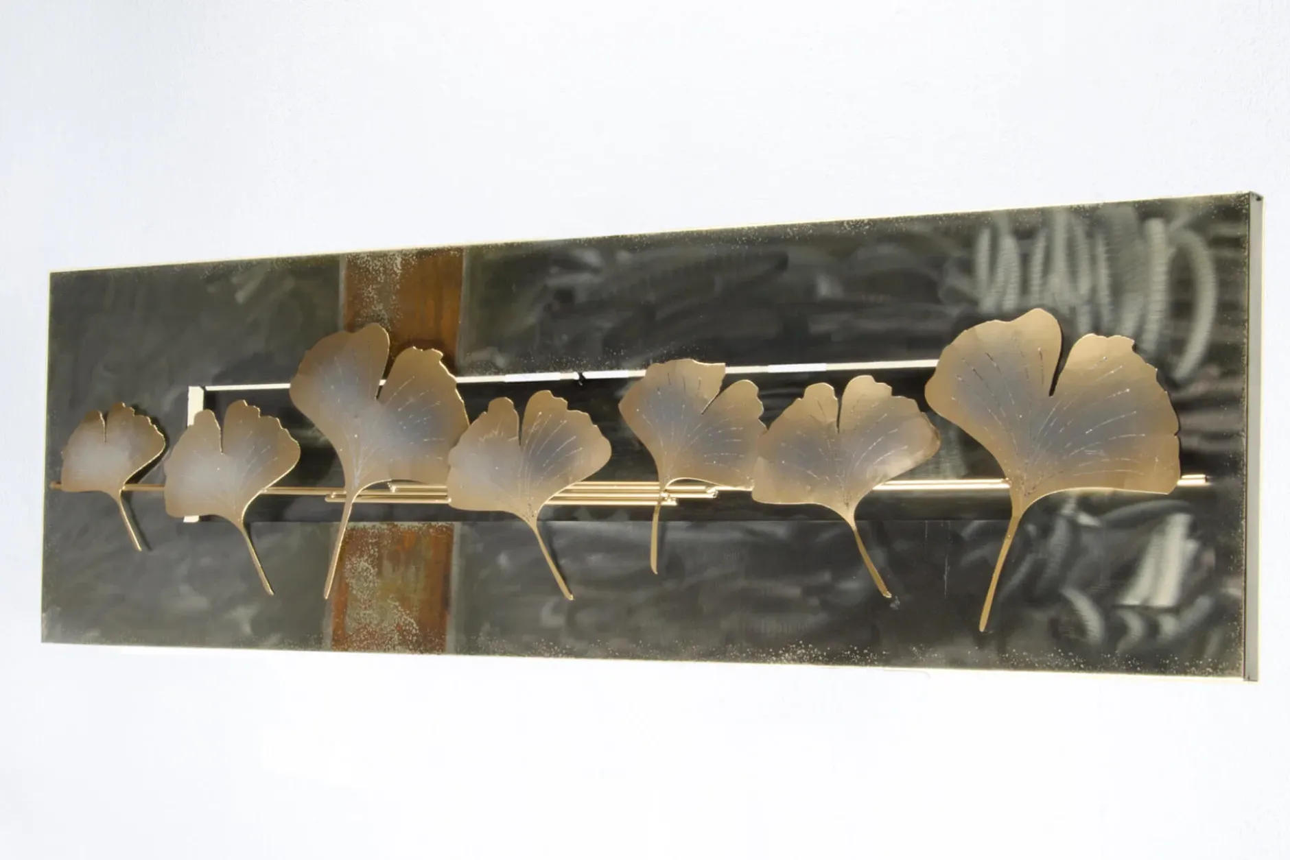 Wanddeko Metall 'Herbstboten' 108x33x4,5cm