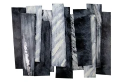 Wanddeko Metall 'Kühle Eleganz' 80x60x5cm