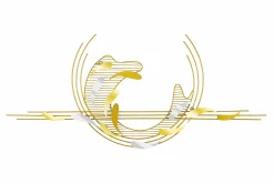 Wanddeko Metall 'Kreislauf der Fische' 121x53x6cm