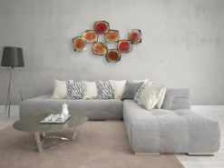Wanddeko Metall 'Lily Pads' 124x69x8cm