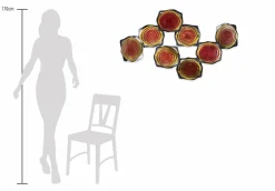 Wanddeko Metall 'Lily Pads' 124x69x8cm