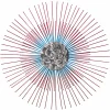 Wanddeko Metall 'Mondschein' 80x80x6cm