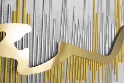 Wanddeko Metall 'Organismus der Zeit' 107x53x5cm