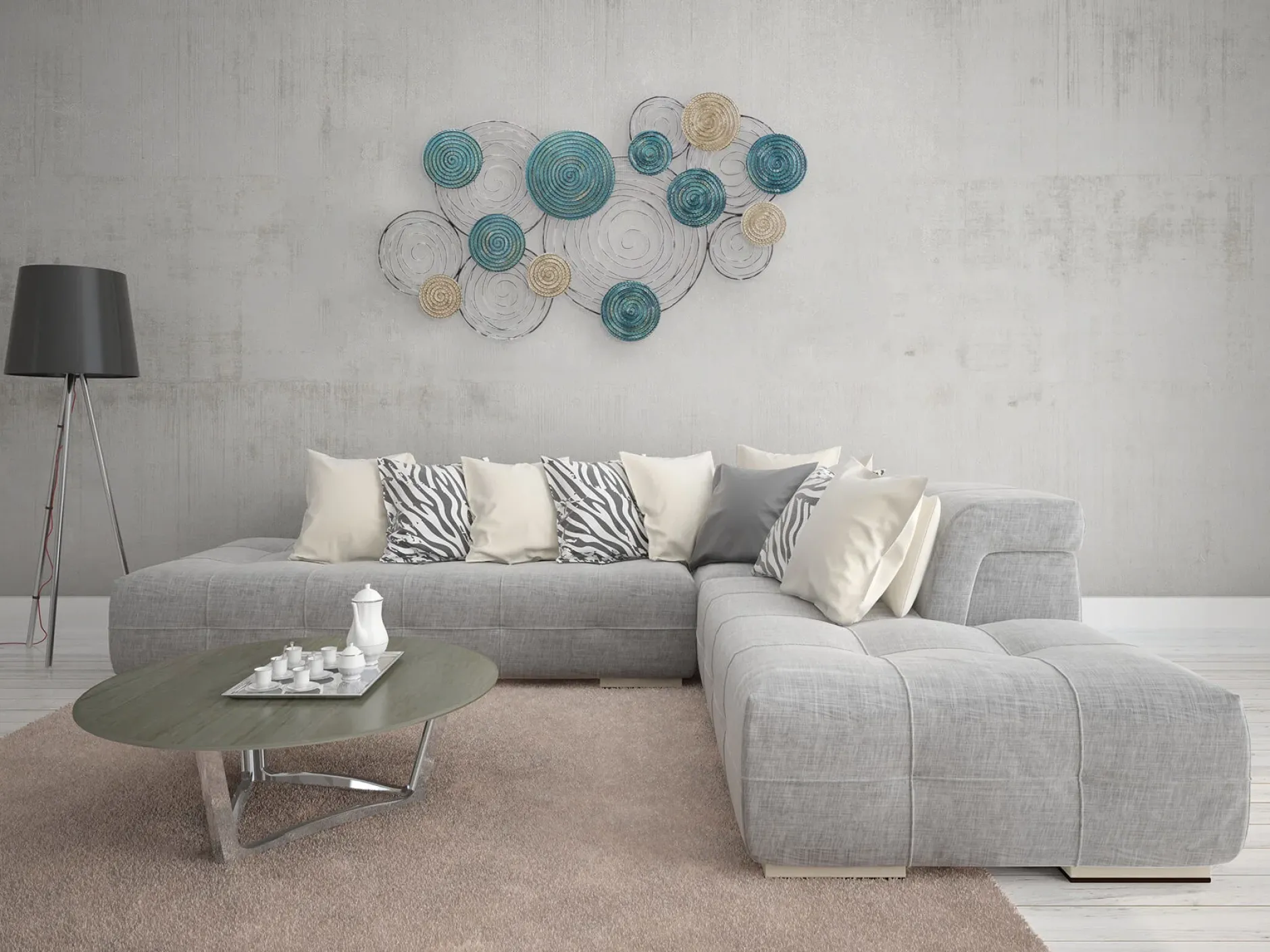Wanddeko Metall 'Ostseewinde' 114x63x6cm