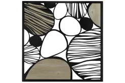 Wanddeko Metall 'Portrait of Stones' 78x78x2,5cm
