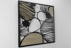 Wanddeko Metall 'Portrait of Stones' 78x78x2,5cm