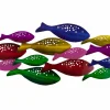 Wanddeko Metall 'Regenbogenfische' 120x44x5cm