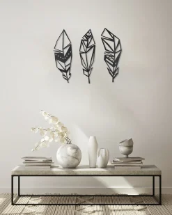 Wanddeko Metall 'Sanft wie eine Feder' 72x70x2,5cm