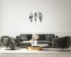 Wanddeko Metall 'Sanft wie eine Feder' 72x70x2,5cm