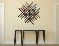 Wanddeko Metall 'Schimmerndes Licht' 100x100x3cm