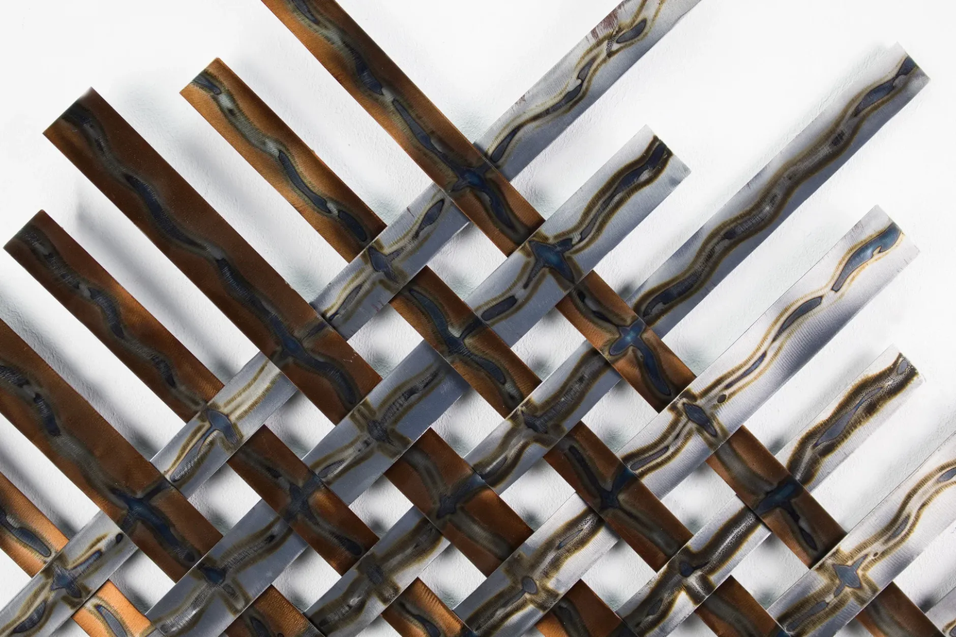 Wanddeko Metall 'Schimmerndes Licht' 100x100x3cm
