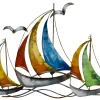 Wanddeko Metall 'Segel der Farben' 100x75x3cm