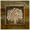 Wanddeko Metall 'Silver Giant' 55x55x3,5cm