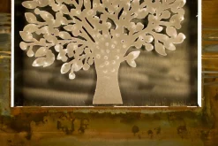 Wanddeko Metall 'Silver Giant' 55x55x3,5cm