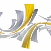 Wanddeko Metall 'Sinnbild einer Welle' 118x69x5cm