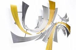 Wanddeko Metall 'Sinnbild einer Welle' 118x69x5cm