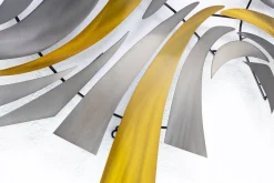 Wanddeko Metall 'Sinnbild einer Welle' 118x69x5cm