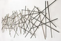 Wanddeko Metall 'Stick Together' 150x50x3,5cm